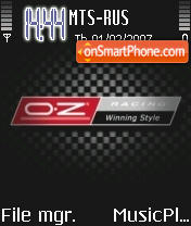 Oz Racing es el tema de pantalla