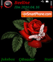 ButterflyOnRose tema screenshot