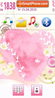Pink Heart 08 tema screenshot