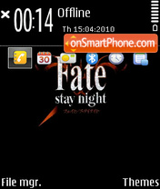 Fate stay night (Q) es el tema de pantalla