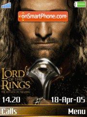 Capture d'écran Lord Of The Rings 07 thème