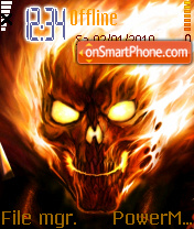 Fire Skull 02 tema screenshot