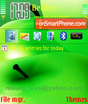 Green Apple es el tema de pantalla