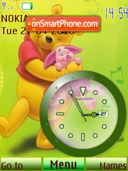 Pooh Clock2 tema screenshot