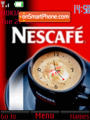 Capture d'écran Nescafe clock thème