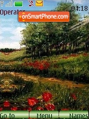 Скриншот темы Field of poppies