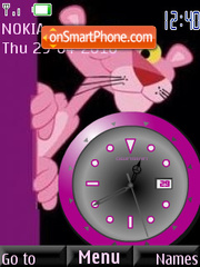 Pink Panther Clock es el tema de pantalla