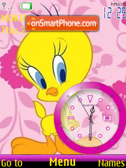 Capture d'écran Tweety Clock thème