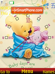 Baby Pooh Clock tema screenshot