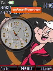 Popeye Clock theme screenshot
