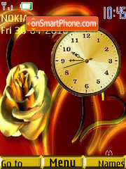 Golden Clock tema screenshot