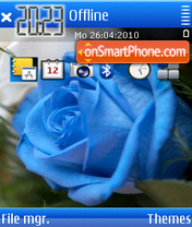 Capture d'écran Blue rose 02 thème
