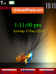 Aurora Xp 2010 SWF Clock tema screenshot