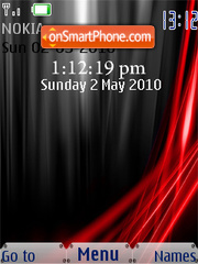 Black and Red Xp SWF Clock tema screenshot