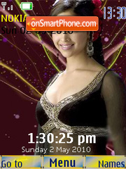 Capture d'écran Deepika Black SWF Clock thème