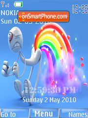 Vista 3d Happiness SWF Clock tema screenshot