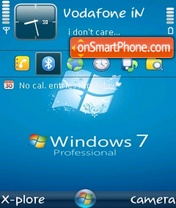 Capture d'écran Windows 7 blue by ishaque thème