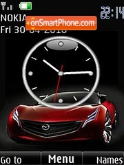 Cars clock slide tema screenshot