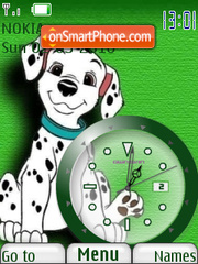 Capture d'écran 101 Dalmatians Clock thème