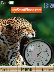 Скриншот темы Leopard Clock