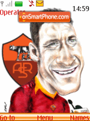 Скриншот темы As roma player carton