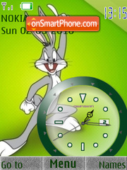 Bugs Bunny2 Clock theme screenshot