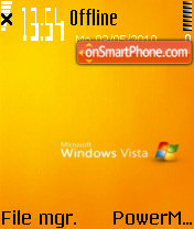 Orange Vista theme screenshot