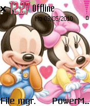Скриншот темы Mickey And Minnie 01