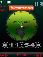 Green Clock es el tema de pantalla