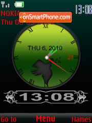 Green clock es el tema de pantalla