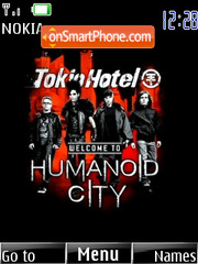 Tokio Hotel Humanoid City theme screenshot