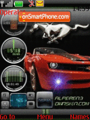 Animated Mustang tema screenshot