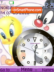 Скриншот темы Baby Tweety Clock