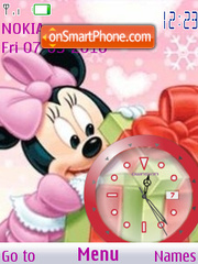 Minnie Baby Clock theme screenshot