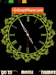 1 green clock Theme-Screenshot