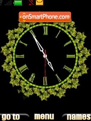 Скриншот темы 1 green clock