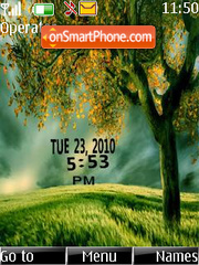 Nature clock tema screenshot