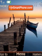 Lonely boat animated tema screenshot