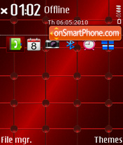 Orbs Red 01 tema screenshot
