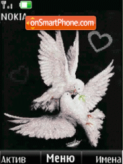 Capture d'écran Love and pigeons flash anim thème