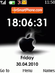 Black apple clock Theme-Screenshot