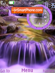 Catarata morada tema screenshot