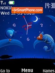 Alien SWF Clock tema screenshot