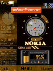 Скриншот темы Nokia Gold