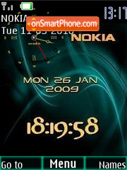 Nokia Royal Clock tema screenshot