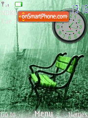 Silla verde Clock tema screenshot
