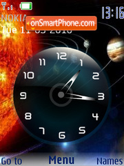 Sistema solar SWF Clock es el tema de pantalla