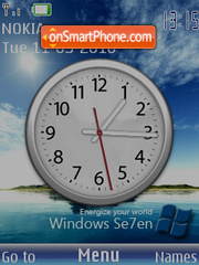 Windows 7 Clock es el tema de pantalla