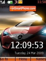 Capture d'écran Mercedes Clock thème