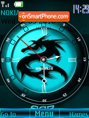 Скриншот темы Dragon black clock